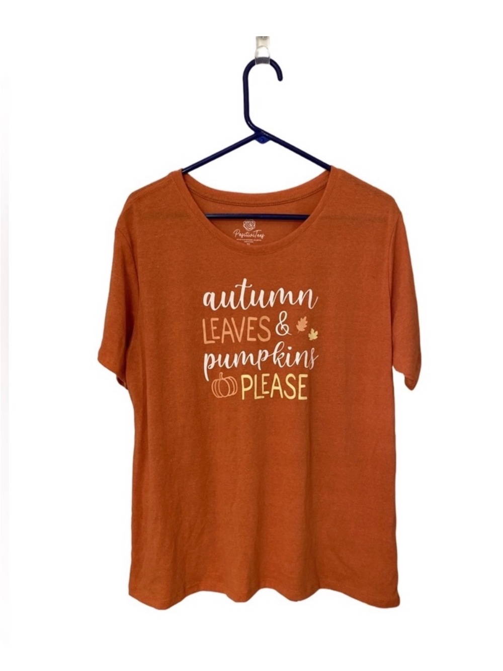 Orange Autumn Print graphic Tee
